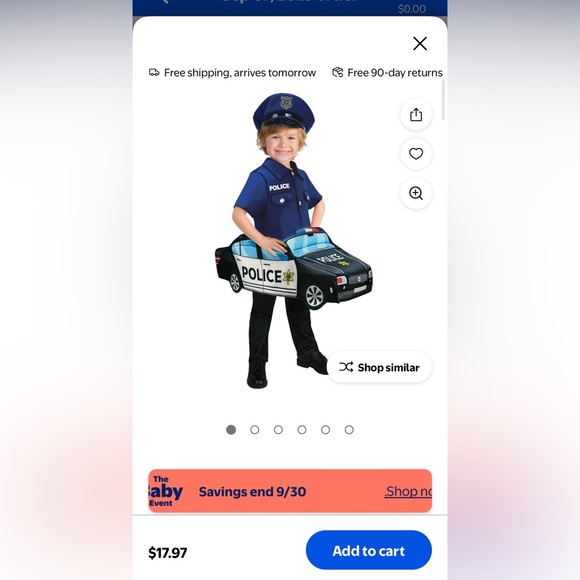 Halloween toddler police costume 3T/4T new - Picture 2 of 5